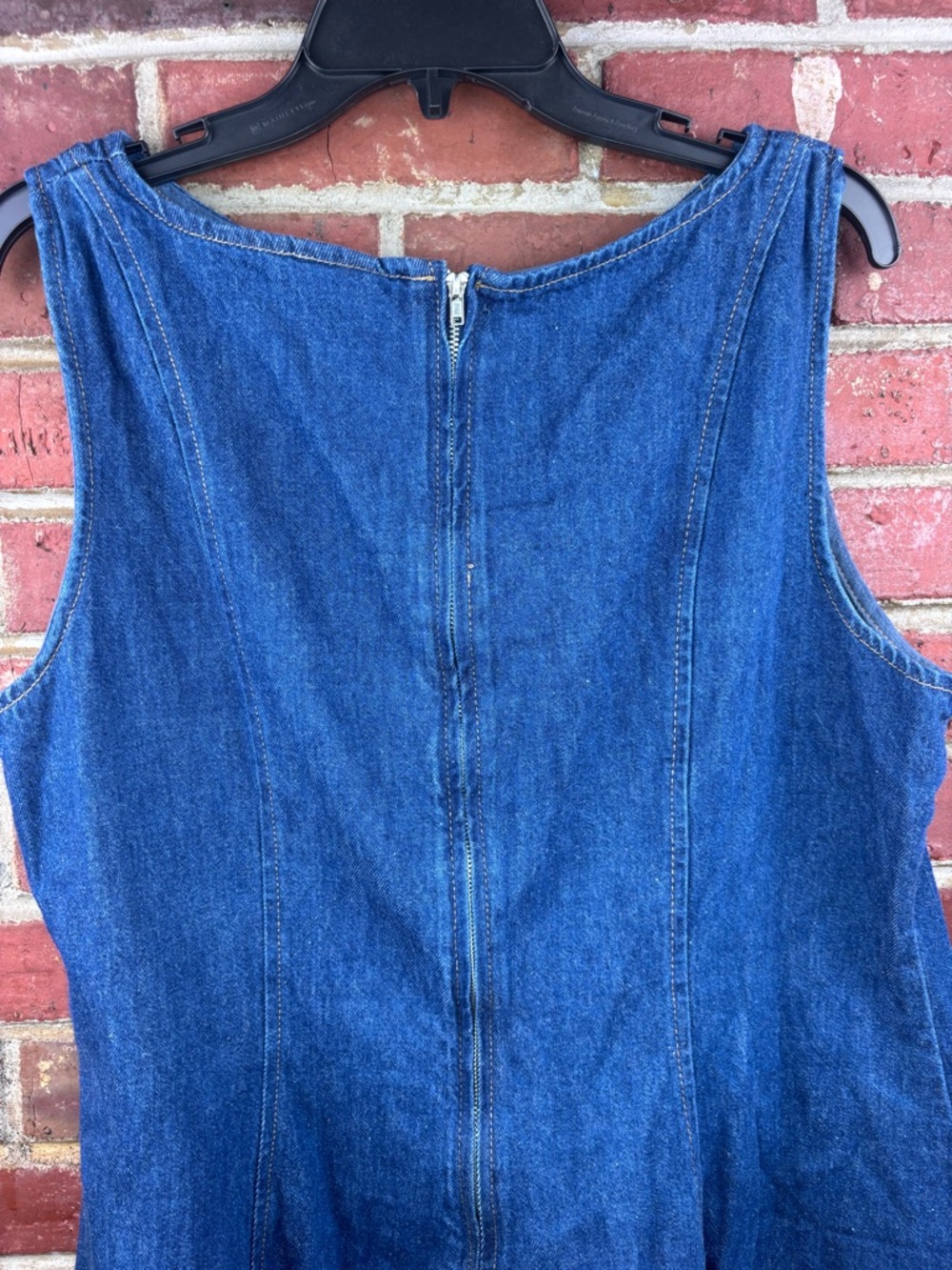 H&M DIVIDED FLARED-SKIRT DENIM DRESS SIZE XL - Picture 5 of 8